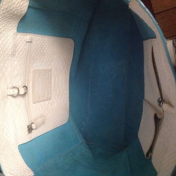 Coach Leather Legacy Chalk Python Embossed Purse - Picture 5 of 8